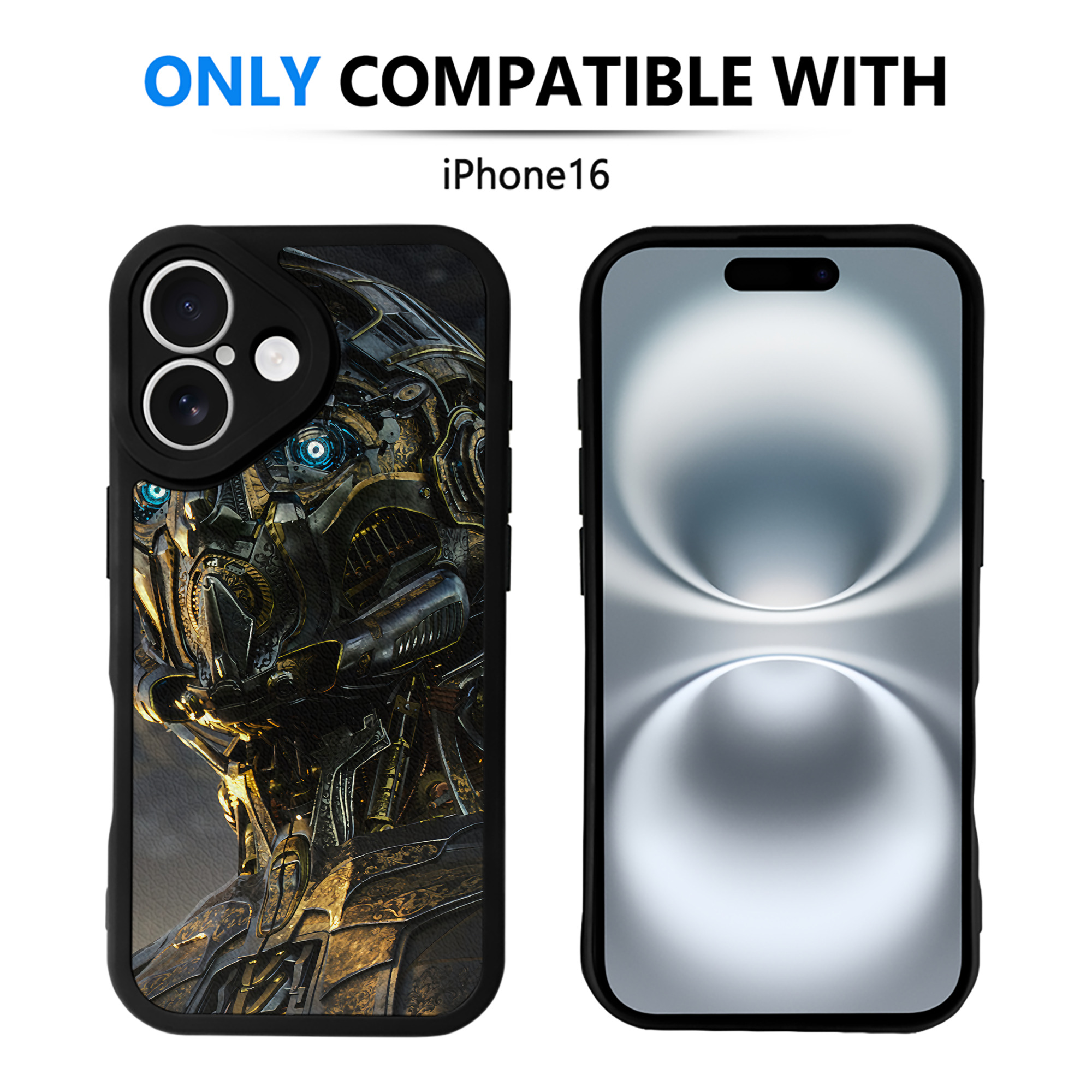 （画像用） Transformers トランスフォーマー 【iPhone 16シリーズ対応】シリコンスマホケース（レザー調） 材質：シリコン